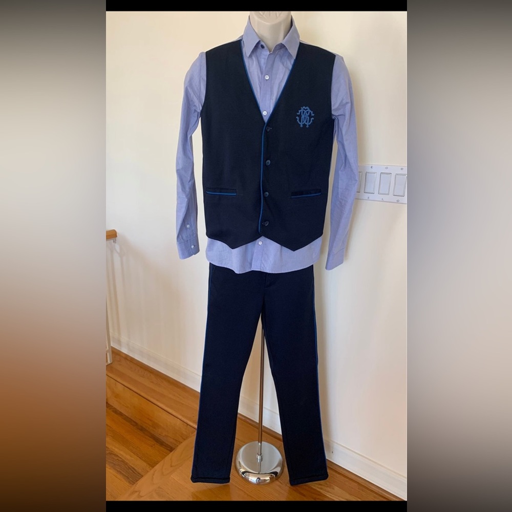 ROBERTO CAVALLI Big Boys Teens Unique Outfit Set Navy Sz S